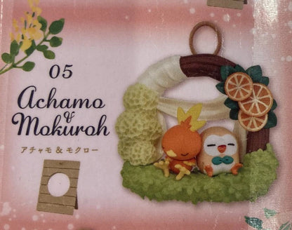 Re-Ment Pokemon Wreath Collection Happiness Wreath Torchic and Rowlet