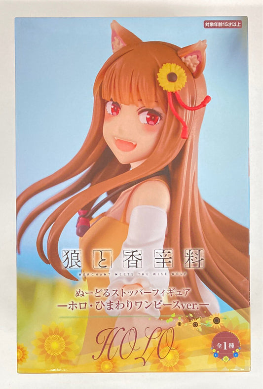 Furyu Noodle stopper Figure Spice and Wolf Merchant incontra il lupo saggio Holo Sunflower One Piece Ver.