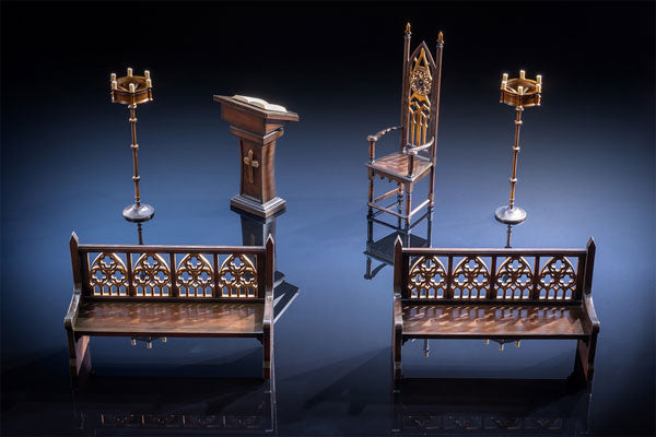 Church situation 1/12 diorama accessory set (set da 8 pezzi)
