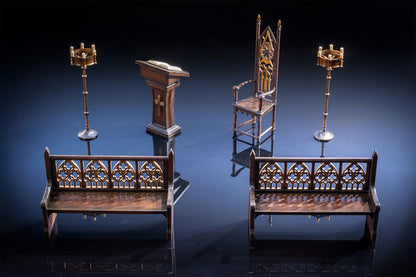 Church situation 1/12 diorama accessory set (set da 8 pezzi)