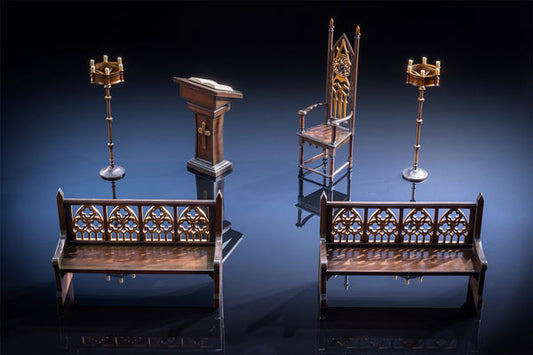 Church situation 1/12 diorama accessory set (set da 8 pezzi)
