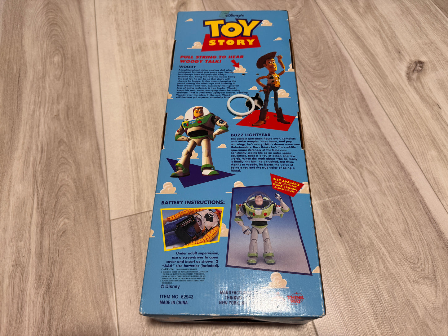 Thinkway Toy Story 1995 Talking Pull String 1° Edizione Woody