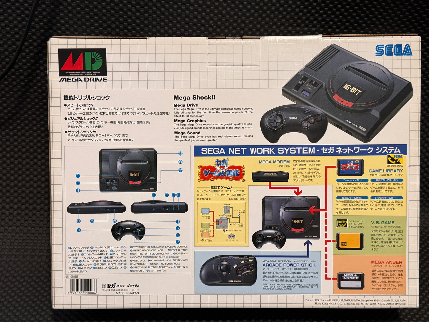 Sega Megadrive Rare Sonic Card Version