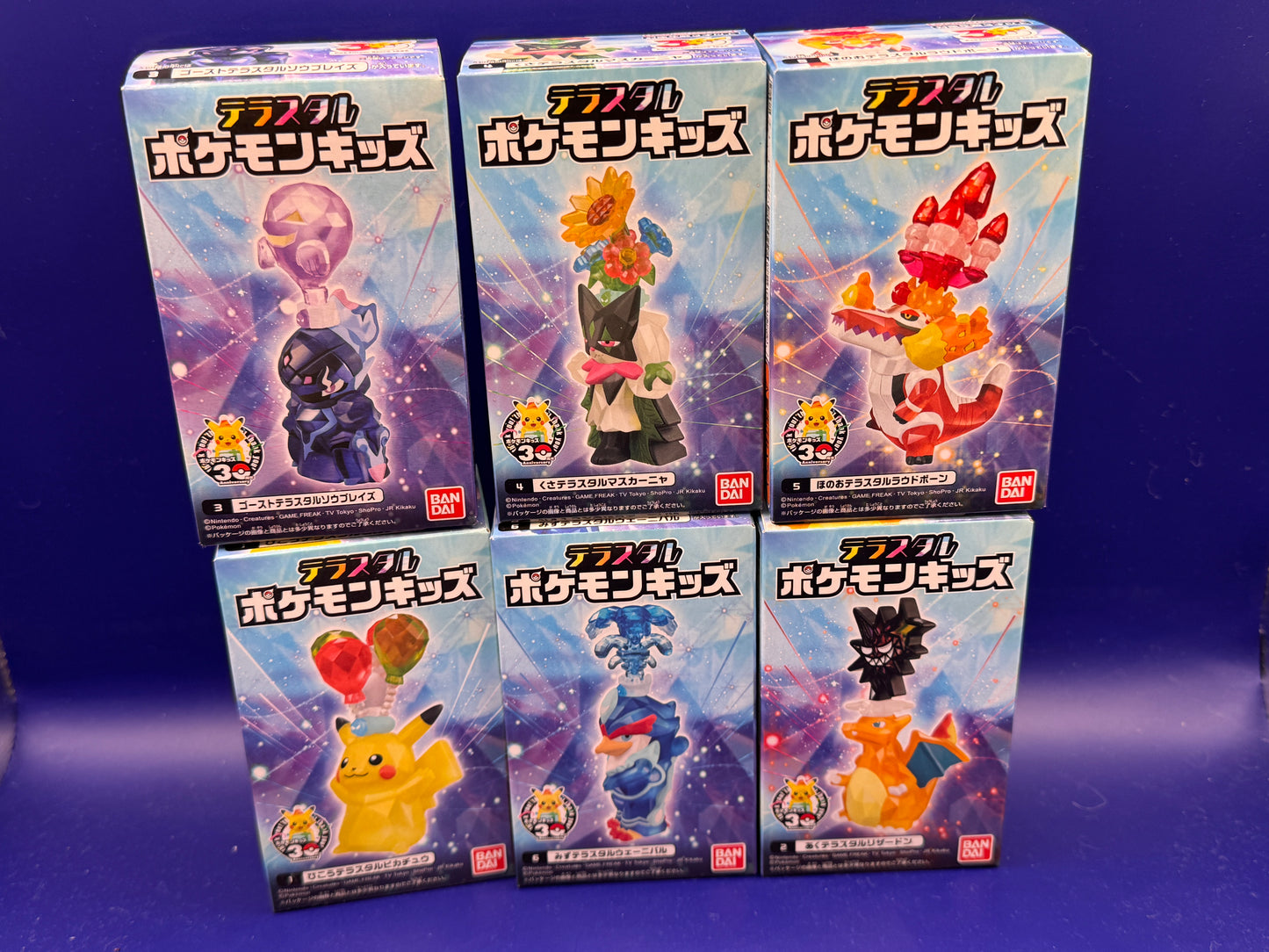Pokemon Teracrystal Set Mini Figures Bandai new pack of 6