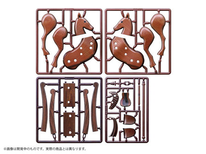 Juego de figuras Puripura, conocimiento del caballo de madera, antiguo