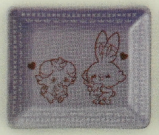 Bandai Spirits Ichiban Kuji PokePeace PEACE Sewing Moment F-Prize Espurr & Scorbunny Lace Plate