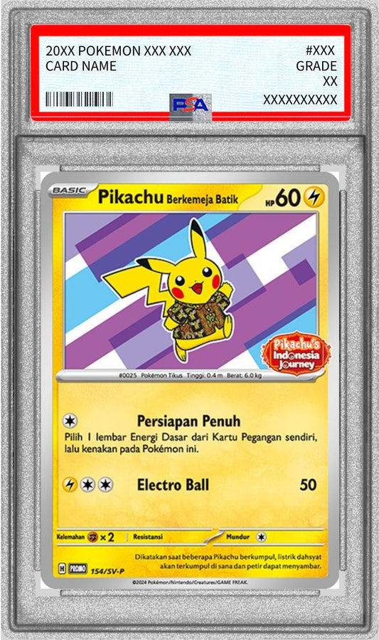 [PSA9 certified] Pikachu in batik shirt (Natio pattern) [P] {154/SV-P}