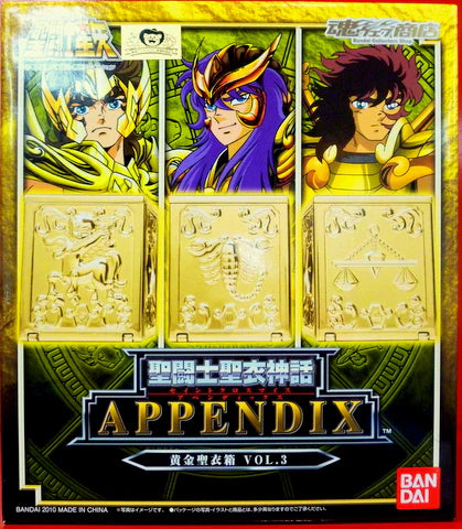 Bandai Saint Seiya Myth Cloth APPENDIX/Appendix Gold Cloth box Vol. 3/Tamashii Web Limited Edition 3