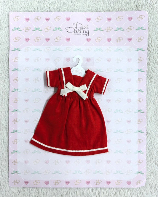 Junie Moon Dear Darling 22cm Doll Size (Neo Blythe) Short Sleeve Sailor One Piece Red