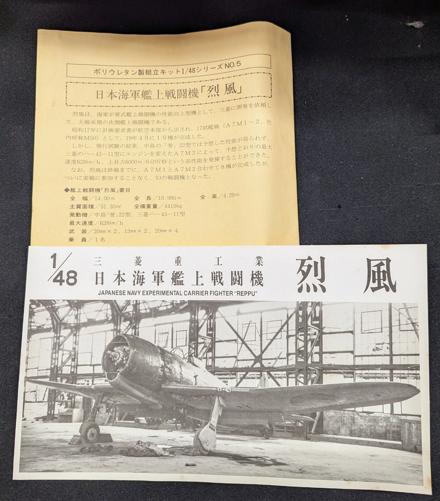 Raccoon Model 1/48 Mitsubishi Japanese Navy Carrier-Based Fighter Reppu