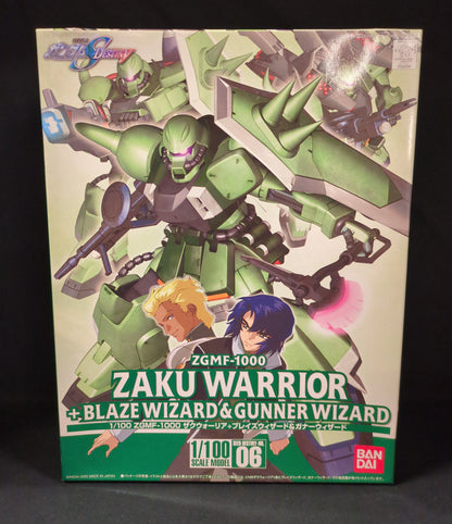 Bandai 1/10 0 Mobile Suit Gundam Seed DESTINY ZAKU Warrior + Blaze Wizard and Gunner Wizard 06