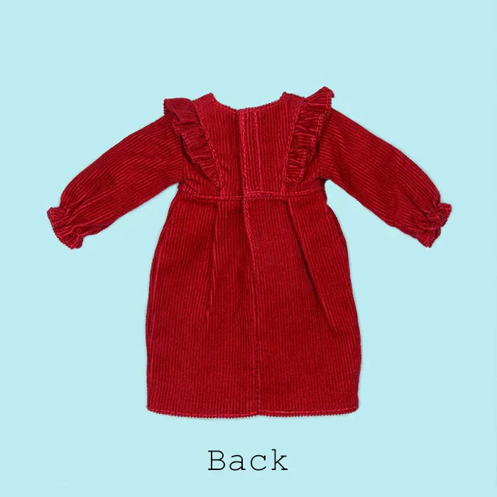 Junie Moon Dear Darling 22cm Doll Size (Neo Blythe) Corduroy One Piece Red