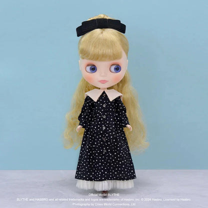 ★Brand New★Junie Moon Dear Darling 22cm Doll size (Neo Blythe) Big collar shirt set Black