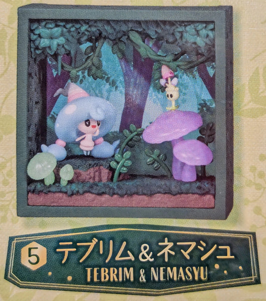 Re-ment Pocket Monsters Pokemon Frame Deep Green Forest Tebrim and Nemash 5