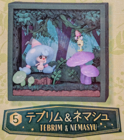 Re-Ment Pokemon Frame Deep Green Forest Pocket Monsters Tebrim and Nemash 5
