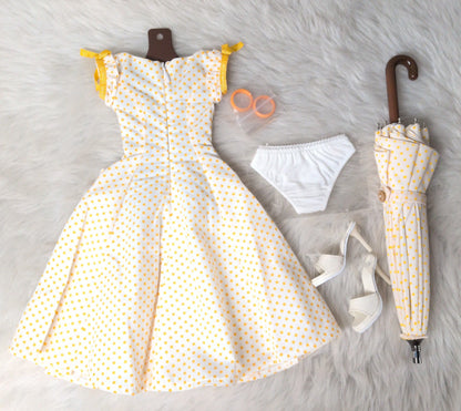 Volks Default Costume SDGr Girl Alice Dot One Piece + Shoes + Umbrella