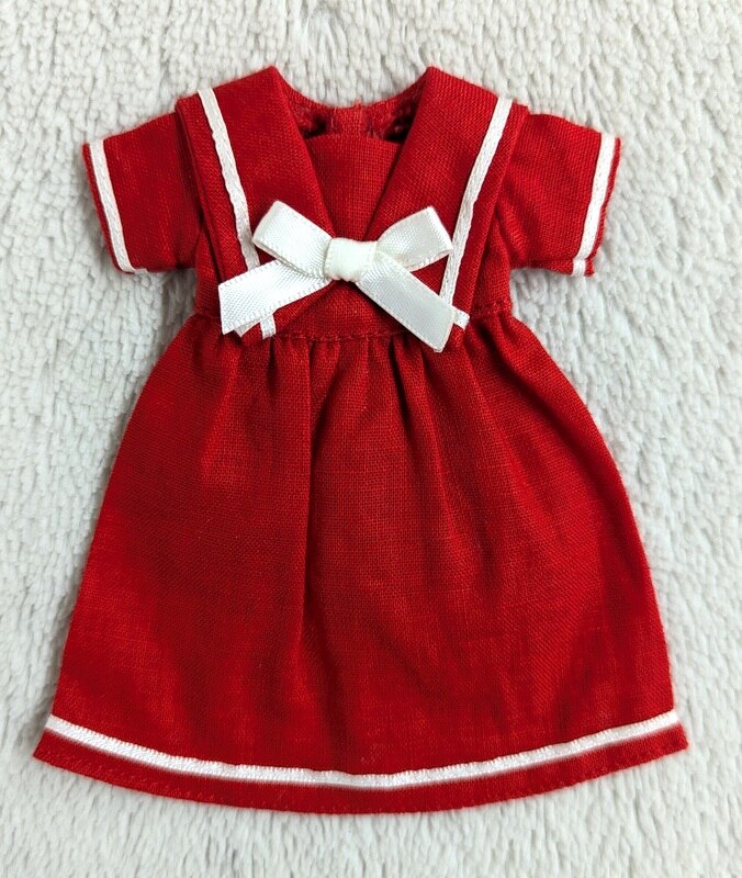 Junie Moon Dear Darling 22cm Doll Size (Neo Blythe) Short Sleeve Sailor One Piece Red