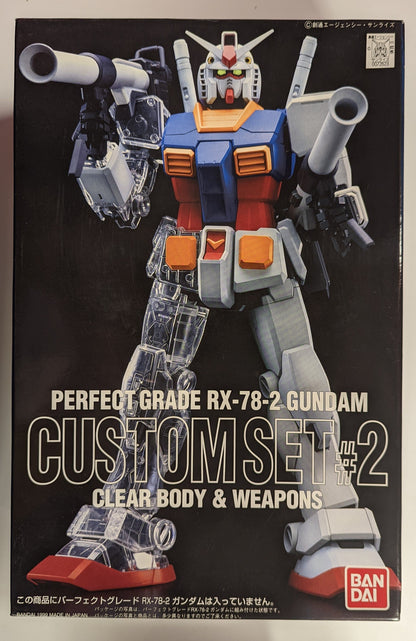 BANDAI PG 1/6 0 Mobile Suit Gundam Gundam Custom set 2 Clear body and Weapons