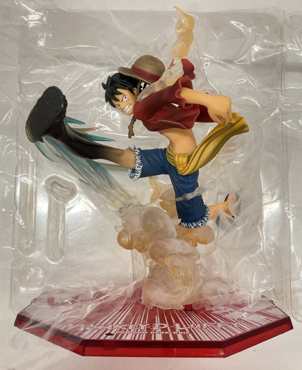 Bandai Figuarts ZERO Monkey D Luffy - rubber rubber hawk whip - PVC