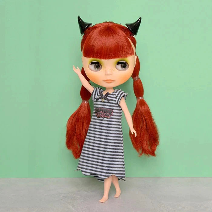 Junie Moon Dear Darling 22cm Doll Size (Neo Blythe) Halloween Print One Piece Grey