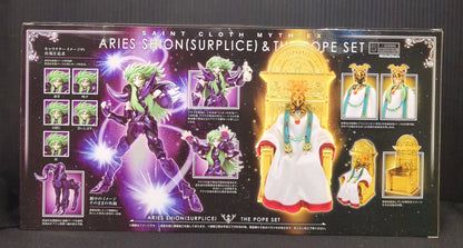 Bandai Spirits Saint Seiya Myth Cloth EX Masami Kurumada Aries Shion Surplice and Former Pope set