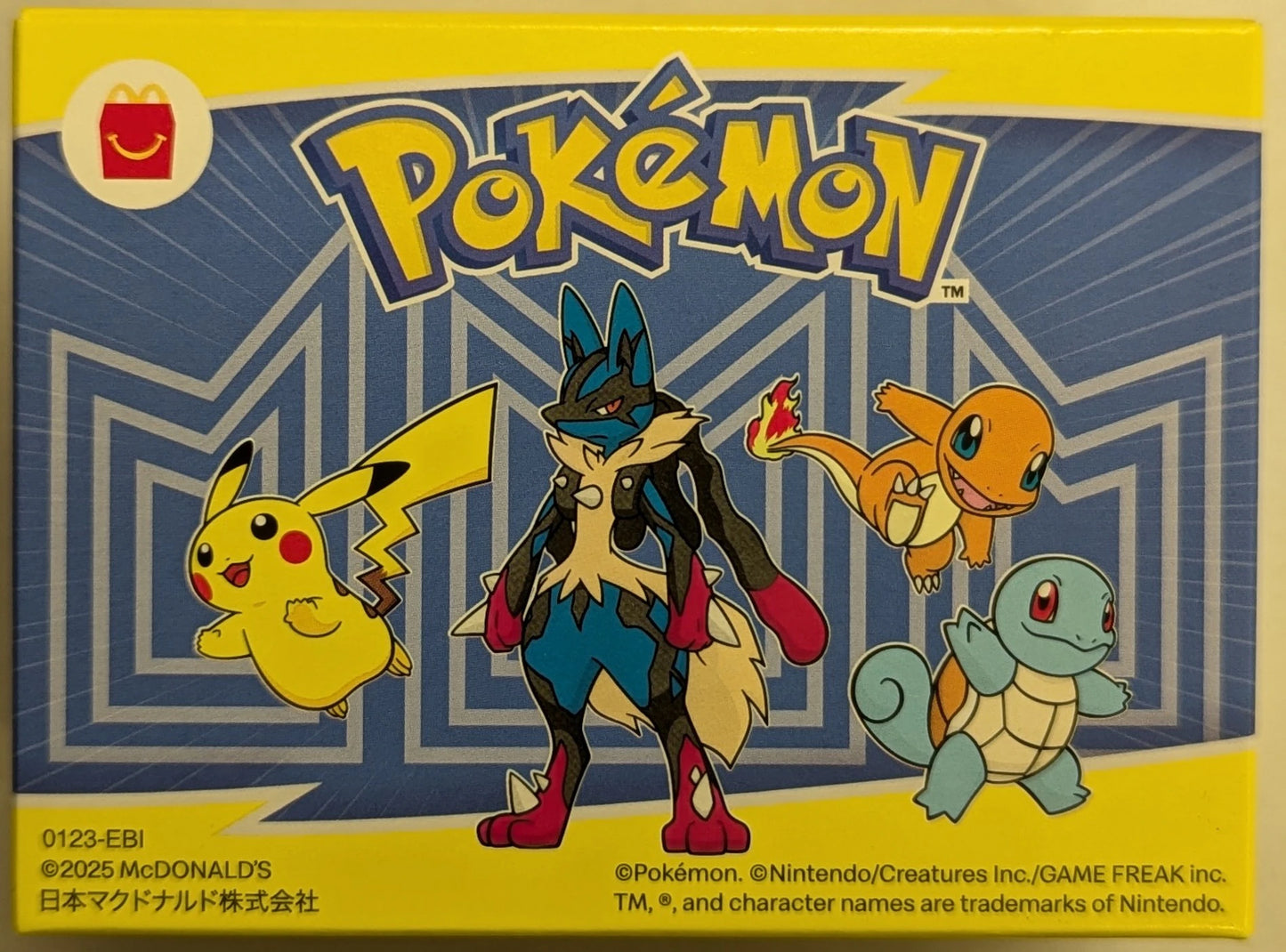 McDonald's Happy set Pokemon Mega Lucario Pop-Up Battle Disc Launcher Series 1