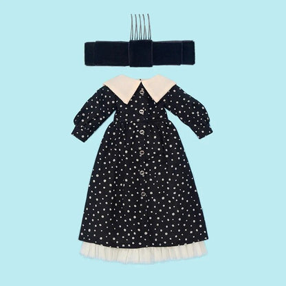 ★Brand New★Junie Moon Dear Darling 22cm Doll size (Neo Blythe) Big collar shirt set Black