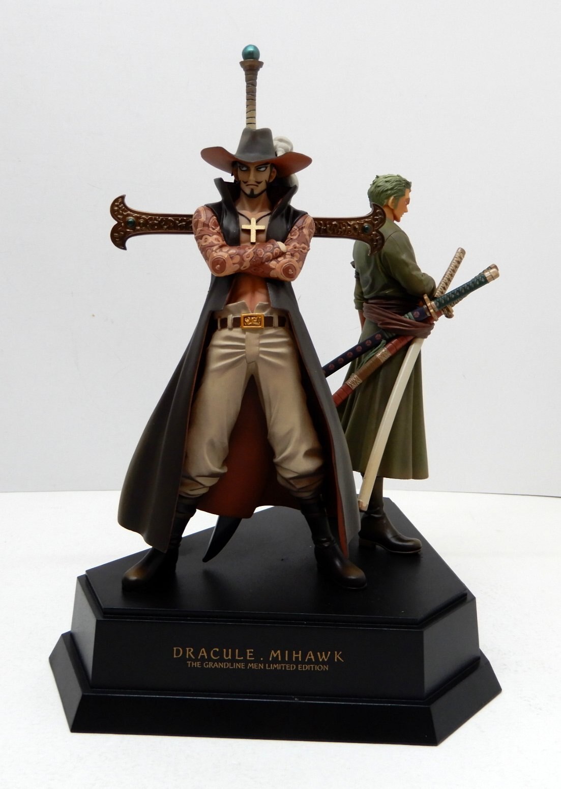 Banpresto - Ichiban Kuji ONE PIECE History of Zoro Special Edition B-Prize master and pupil figure (Zoro/Mihawk) Grandline Men