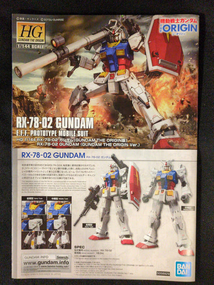 Bandai Spirits HG GUNDAM THE ORIGIN 1/144 Bandai Namco version RX-78-02 Gundam 8+ notation 026