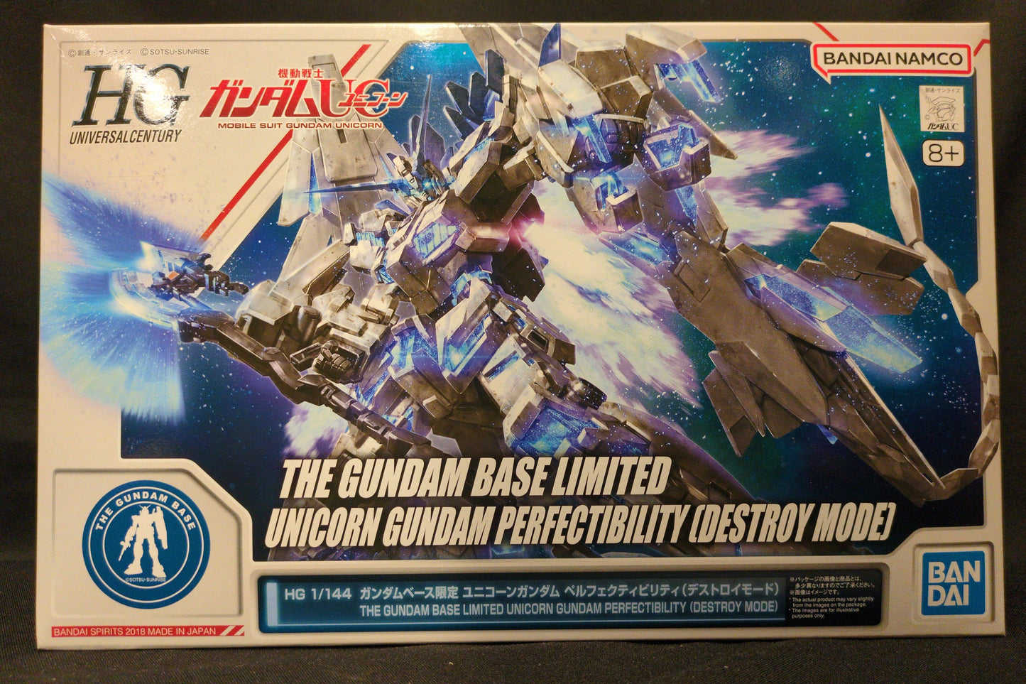 Bandai Spirits HGUC 1/144 Gundam Base Limited Bandai Namco Unicorn Gundam Perfectibility (Destroy Mode) +