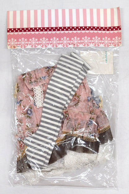 MANIAC MARY Doll Outfit DD (M/L Bust)/SD Size Floral One-Piece set Pink/Light Blue