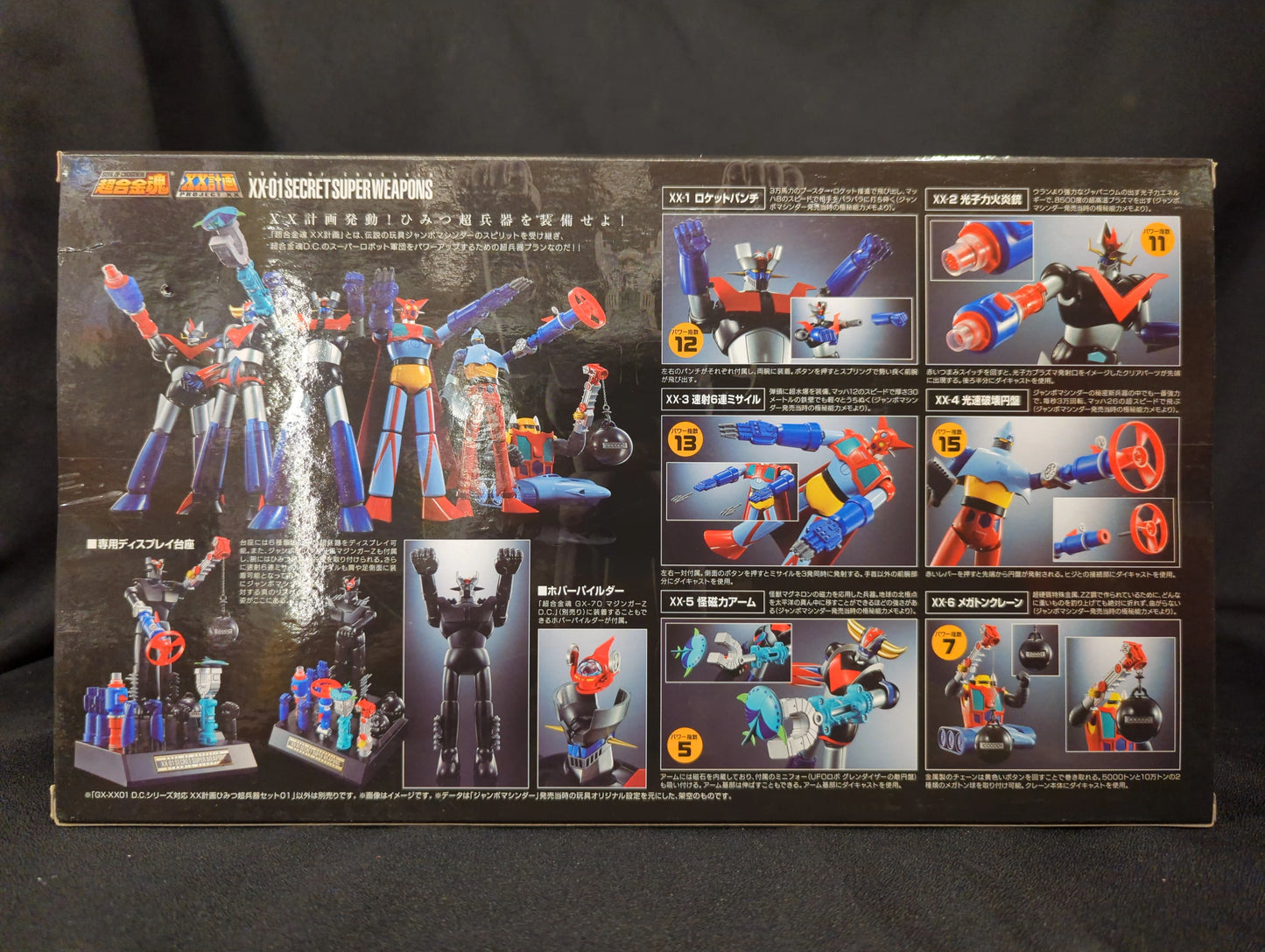Bandai Soul of Chogokin DC series compatible XX Plan Secret Super Weapon set 01 GX-XX01