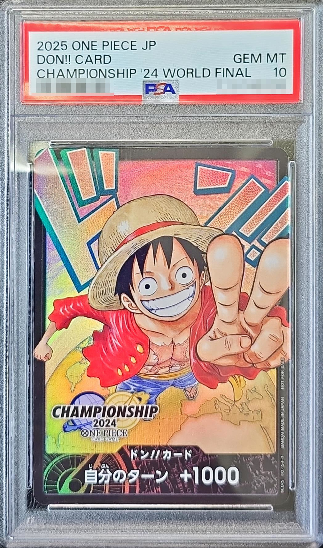 [*Difficult condition/PSA10 appraised] Don!! Card (Japanese/Orange background/CS2024 World Final/Monkey D. Luffy) [-]{-}