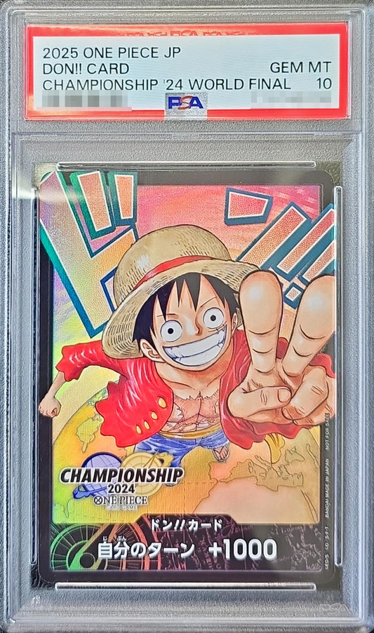 [*Difficult condition/PSA10 appraised] Don!! Card (Japanese/Orange background/CS2024 World Final/Monkey D. Luffy) [-]{-}