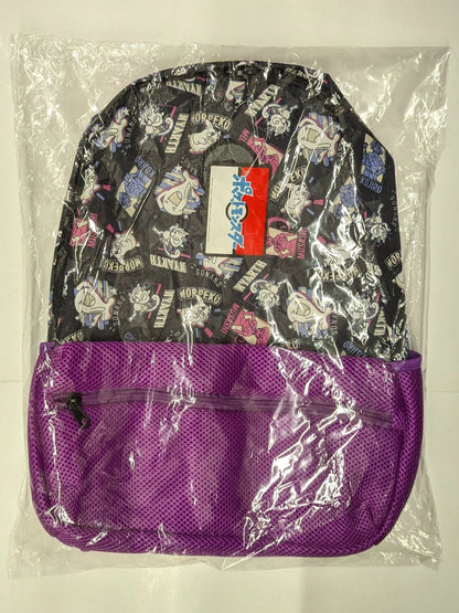 Sega Premium Mesh Pocket Backpack with Pokemon Team rocket Print (Purple)