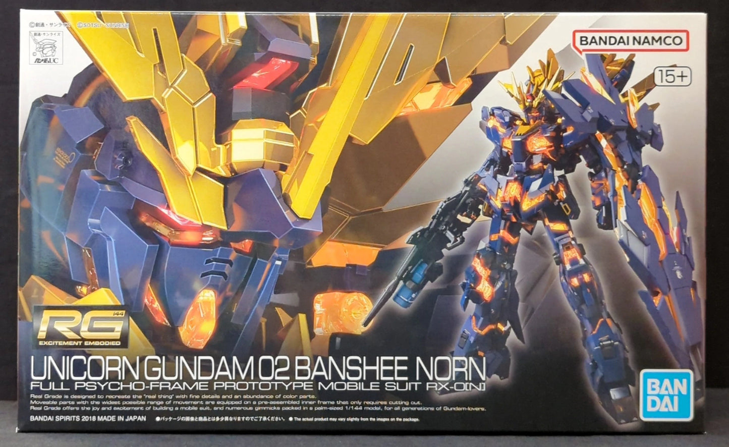 Bandai Spirits RG 1/144 Bandai Namco version Mobile Suit Gundam Unicorn Unicorn Gundam Unit 2 Banshee Norn/ 15+ notation 27
