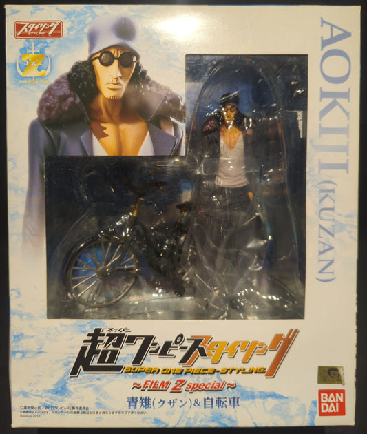 Bandai Super One Piece-Styling Film Z Special Aokiji Kuzan and Bicycle