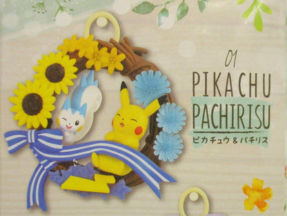 Re-Ment Wreath Collection Seasonal Gift Pikachu and Pachirisu