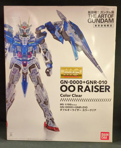 Bandai MG 1/100/ Mobile Suit Gundam Exhibition THE ART OF GUNDAM Tokyo Venue Limited Edition Mobile Suit Gundam 00 00 Raiser Color Clear