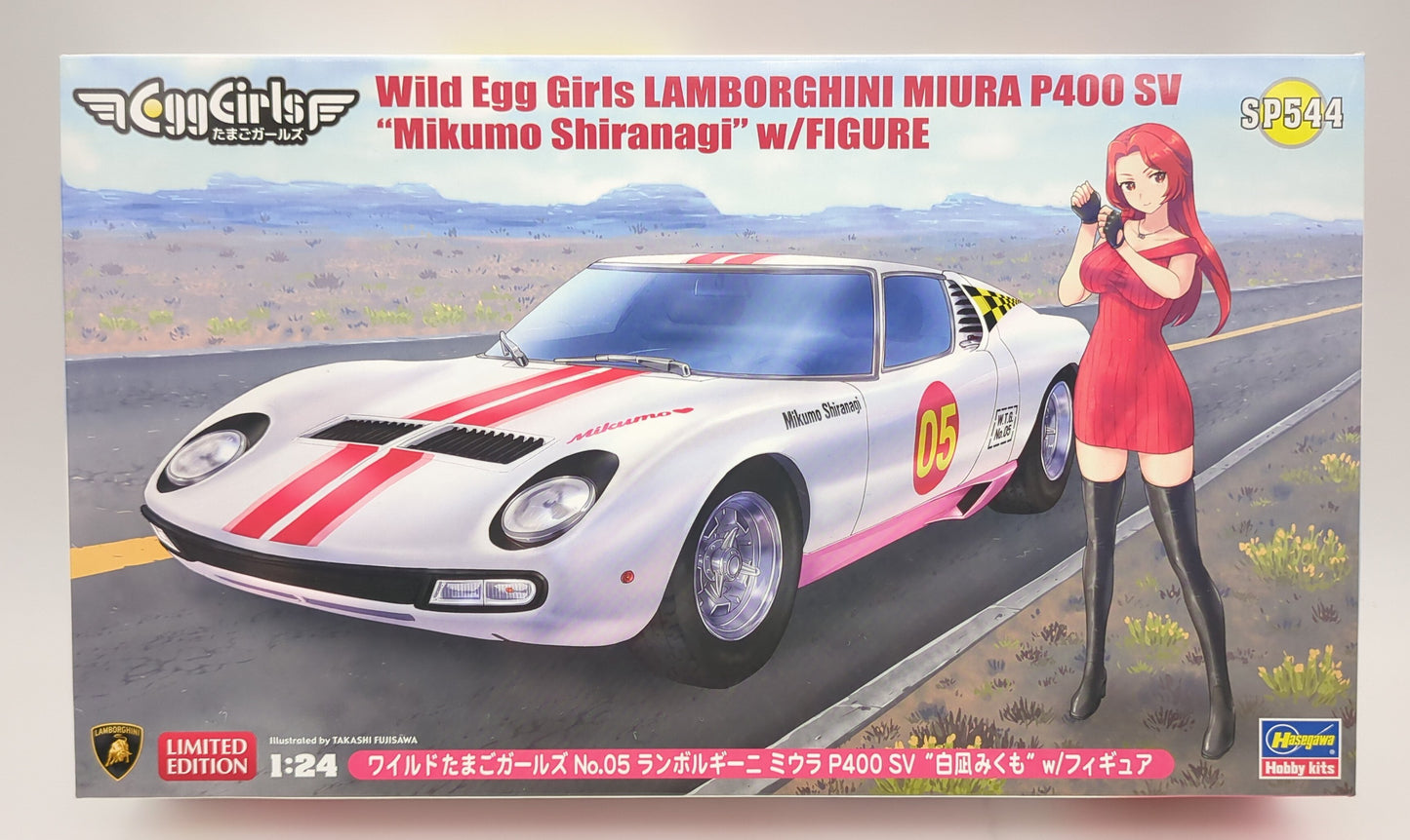 Hasegawa 1/24 LIMITED EDITION SP544 Lamborghini Miura P400 SV `Mikumo Shiranagi` w/Figure 52344