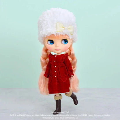 Junie Moon Dear Darling 22cm Doll Size (Neo Blythe) Corduroy One Piece Red