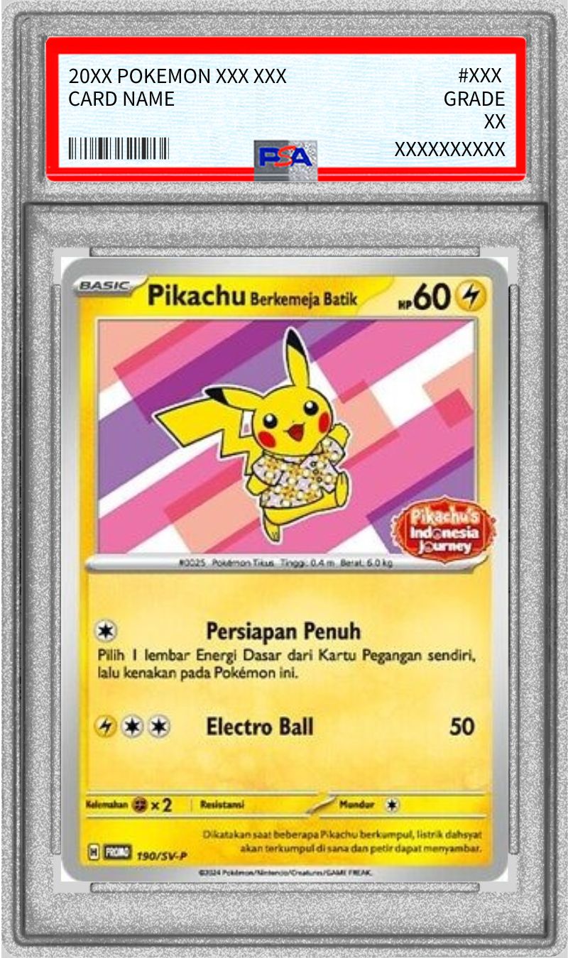 [PSA10 certified] Pikachu in batik shirt (Pikachu pattern pink) [P] {190/SV-P}