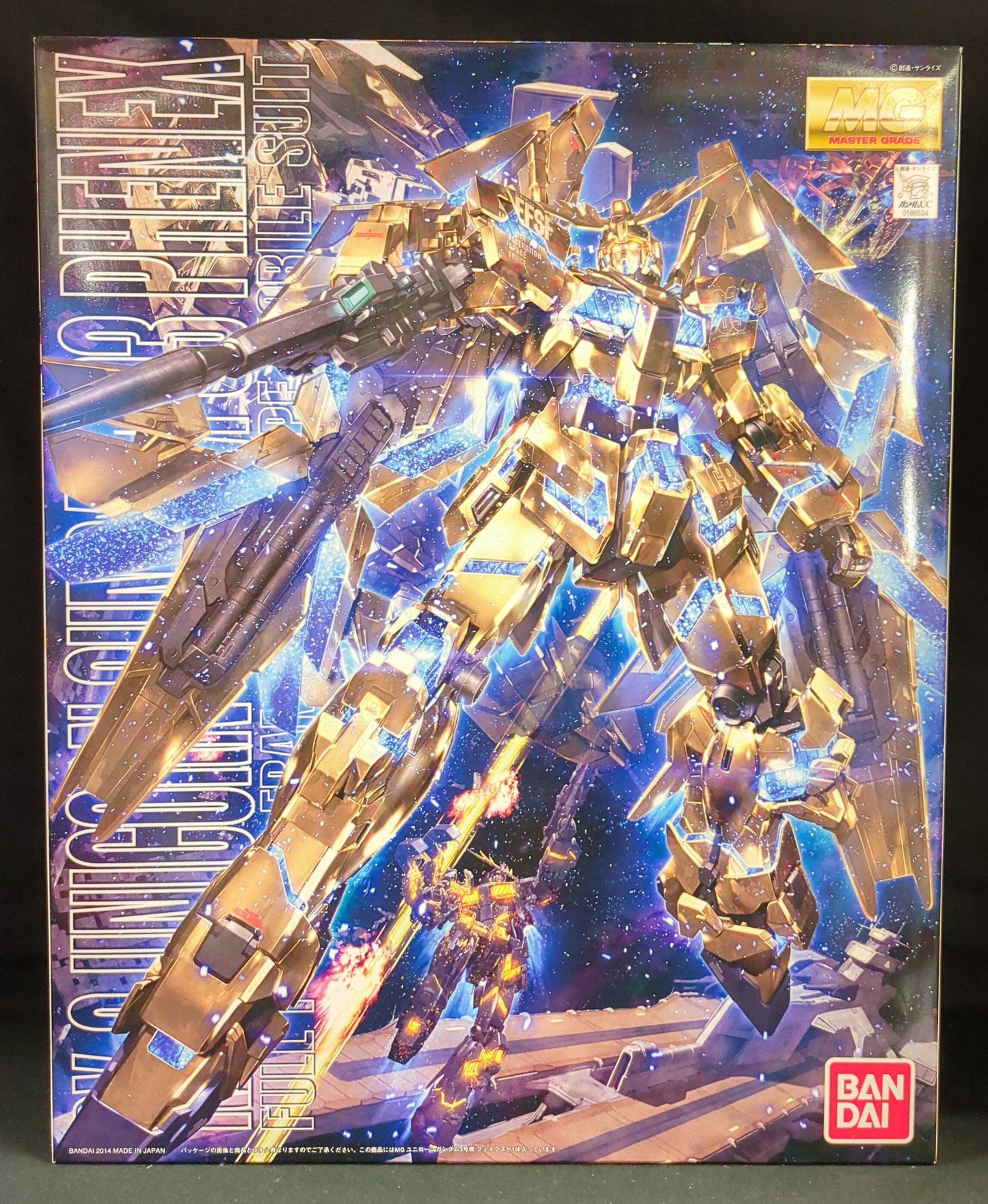 Bandai MG 1/10 0 Mobile Suit Gundam Unicorn Unicorn Gundam Unit 3 Phenex Gold Coating