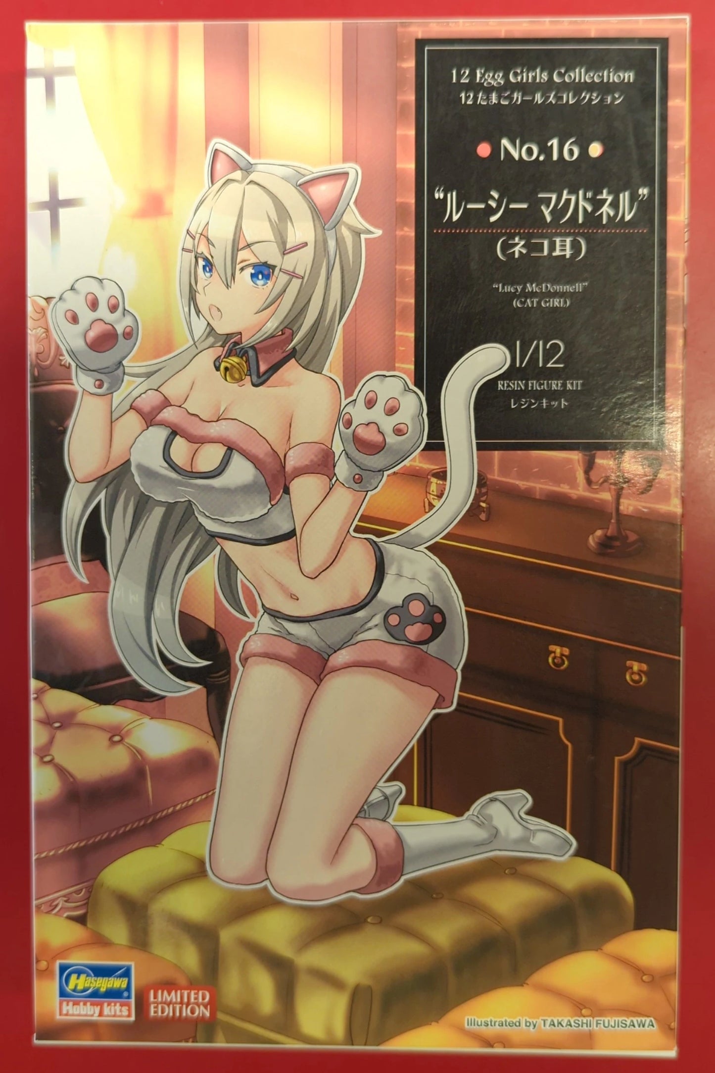 Hasegawa 1/12 Egg Girls Collection SP485 Resin Kit Lucy McDonnell (cat ears) No.16