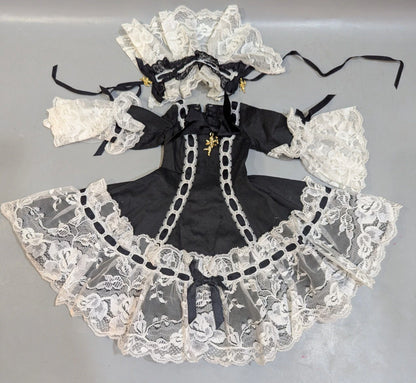 Doll outfit, SD size, Gothic Lolita dress + head
