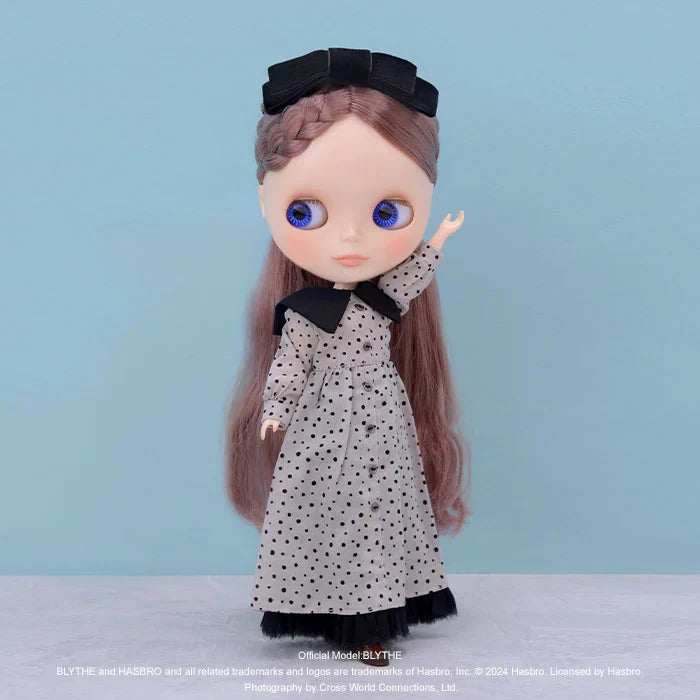★Brand New★Junie Moon Dear Darling 22cm Doll Size (Neo Blythe) Big One Piece shirt dress set Sand gray