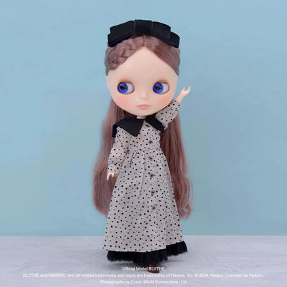 ★Brand New★Junie Moon Dear Darling 22cm Doll Size (Neo Blythe) Big One Piece shirt dress set Sand gray