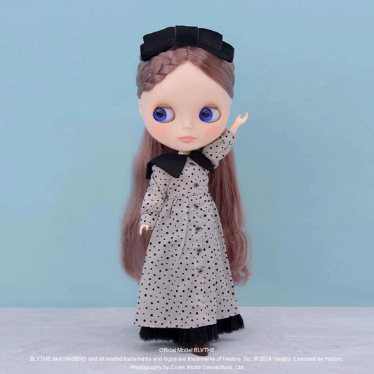 ★Brand New★Junie Moon Dear Darling 22cm Doll Size (Neo Blythe) Big One Piece shirt dress set Sand gray