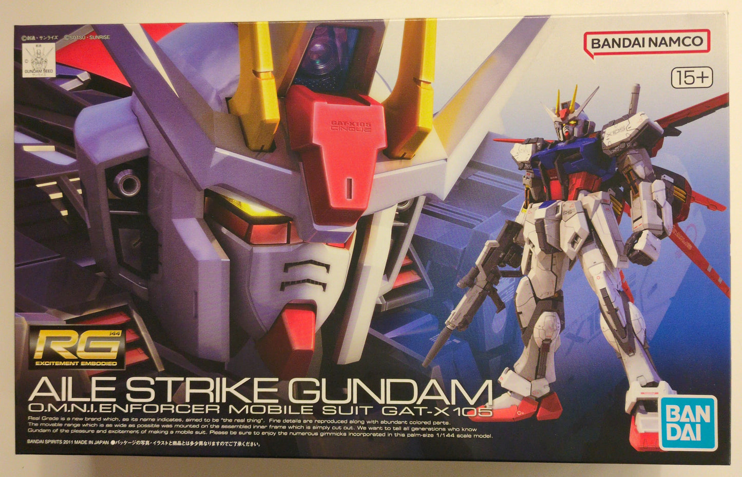 Bandai Spirits RG 1/144 Bandai Namco Mobile Suit Gundam Seed Aile Strike Gundam+ 03