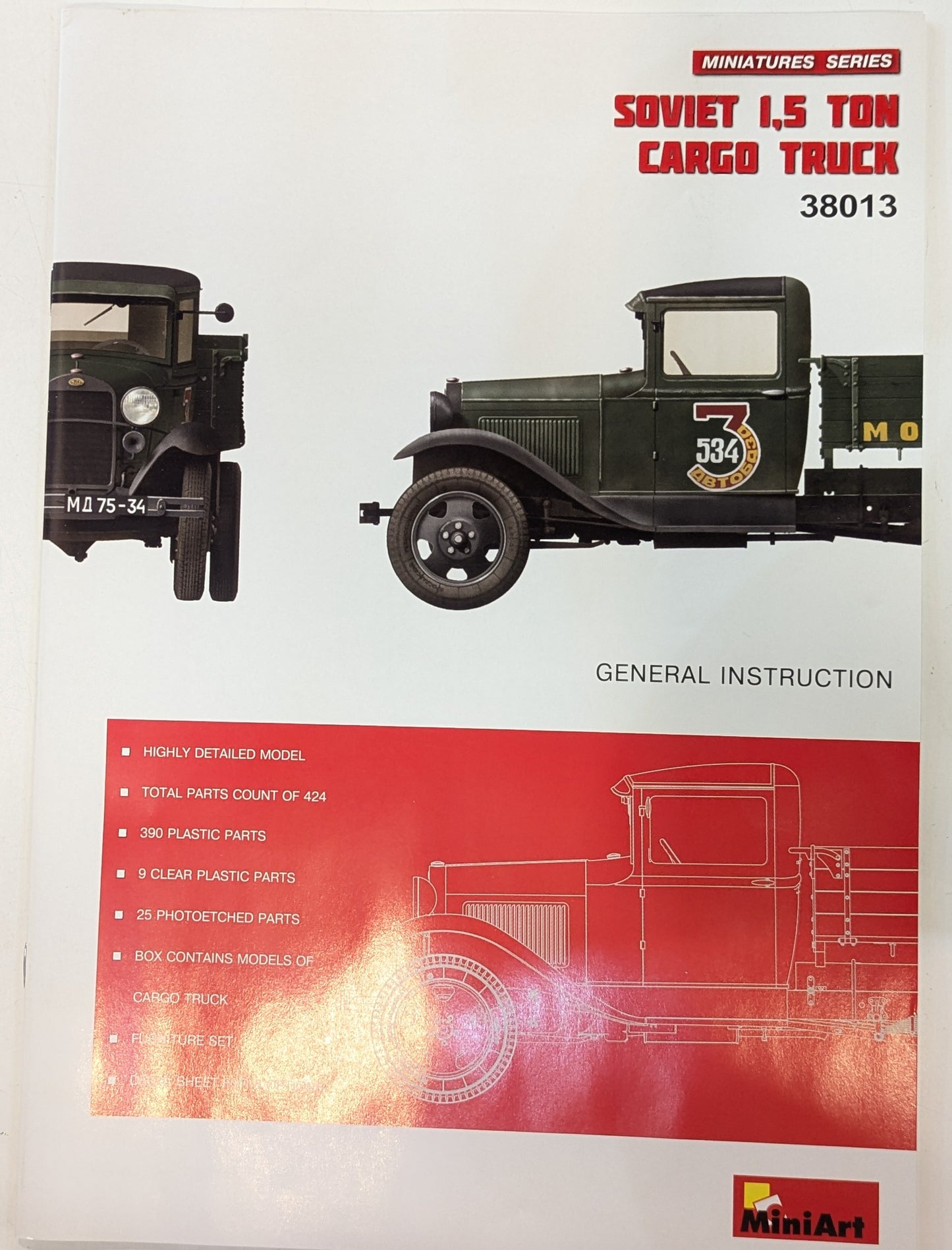 Mini Art 1/35 Soviet 1.5-ton Cargo Truck (with furniture parts)
